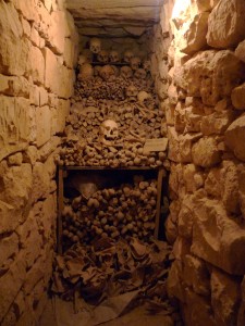 Bones in secret passage - St Gregory church Żejtun
